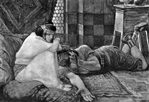Samson ujawnia swój sekret Dalili - Biblia