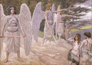 Adam i Ewa wygnani z raju, 1896-1902 autorstwa James Jacques Joseph Tissot