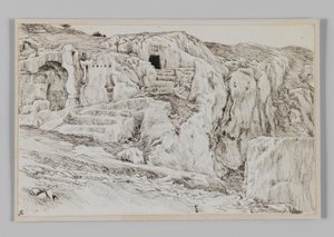 Starożytne grobowce, Dolina Hinnoma, ilustracja z Życia naszego Pana Jezusa Chrystusa autorstwa James Jacques Joseph Tissot