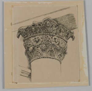 Kapitał z Meczetu El-Aksa, ilustracja z Życia naszego Pana Jezusa Chrystusa (tusz na papierze) autorstwa James Jacques Joseph Tissot