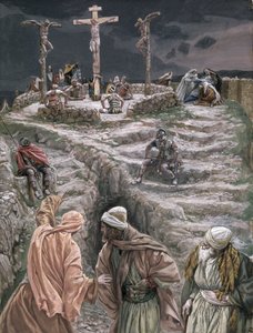 Eloi Eloi Lama Sabacthani, ilustracja do Życia Chrystusa, ok. 1884-96 (toaleta i gwasz na tekturze) autorstwa James Jacques Joseph Tissot