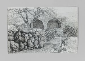 Fontanna Dziewicy w Ain-Karim, ilustracja z Życia naszego Pana Jezusa Chrystusa autorstwa James Jacques Joseph Tissot