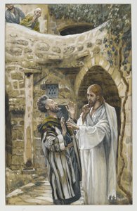 Jezus uzdrawia niemego opętanego, ilustracja z Życia naszego Pana Jezusa Chrystusa (wc nad grafitem na papierze) autorstwa James Jacques Joseph Tissot