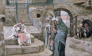 Jezus i Dzieciątko, ilustracja do Życia Chrystusa, ok. 1886-94 (toaleta i gwasz na tekturze) autorstwa James Jacques Joseph Tissot