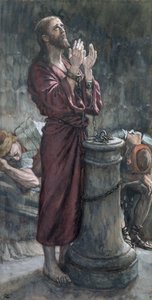 Jezus w więzieniu, ilustracja do Życia Chrystusa, ok. 1884-96 (toaleta i gwasz na tekturze)