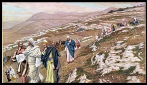 Jezus w drodze do Galilei, ilustracja do Życia Chrystusa, ok. 1886-96 (gwasz na tekturze) autorstwa James Jacques Joseph Tissot