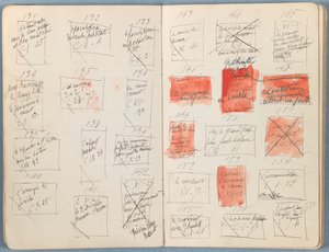 Strony z albumu Szkice do życia naszego Pana Jezusa Chrystusa, koniec lat 80. XIX wieku (grafit i pranie na papierze) autorstwa James Jacques Joseph Tissot