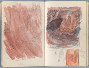 Strony z albumu Szkice do życia naszego Pana Jezusa Chrystusa, koniec lat 80. XIX wieku (grafit i pranie na papierze) autorstwa James Jacques Joseph Tissot