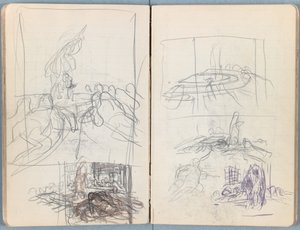 Strony z albumu Szkice do życia naszego Pana Jezusa Chrystusa, koniec lat 80. XIX wieku (grafit i pranie na papierze) autorstwa James Jacques Joseph Tissot