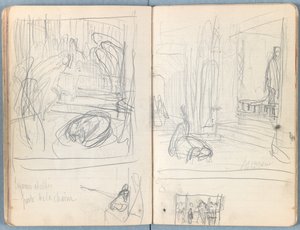 Strony z albumu Szkice do życia naszego Pana Jezusa Chrystusa, koniec lat 80. XIX wieku (grafit i pranie na papierze) autorstwa James Jacques Joseph Tissot