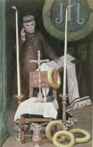 Portret pielgrzyma (autoportret), ilustracja do Życia Chrystusa, ok. 1886-96 (gwasz na tekturze) autorstwa James Jacques Joseph Tissot