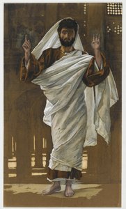 Św. Bartłomiej, ilustracja do Życia Chrystusa, ok. 1886-94 (toaleta i gwasz na tekturze) autorstwa James Jacques Joseph Tissot