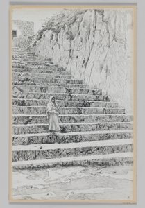 Schody prowadzące do Grobów Proroków, ilustracja z Życia naszego Pana Jezusa Chrystusa autorstwa James Jacques Joseph Tissot
