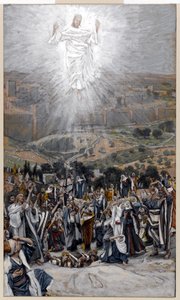 Wniebowstąpienie z Góry Oliwnej, ilustracja do Życia Chrystusa, ok. 1884-96 (toaleta i gwasz na tekturze) autorstwa James Jacques Joseph Tissot