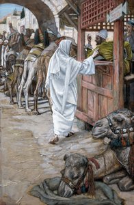 Powołanie św. Mateusza, ilustracja do Życia Chrystusa, ok. 1886-94 (toaleta i gwasz na tekturze) autorstwa James Jacques Joseph Tissot