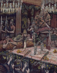 Tańcząca córka Herodiady, ilustracja do Życia Chrystusa, ok. 1886-94 (toaleta i gwasz na tekturze) autorstwa James Jacques Joseph Tissot