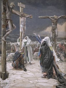 Śmierć Jezusa, ilustracja do Życia Chrystusa, ok. 1884-96 (toaleta i gwasz na tekturze) autorstwa James Jacques Joseph Tissot