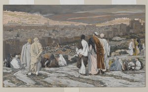 Uczniowie opuścili swoją kryjówkę Czuwaj z daleka w agonii, ilustracja z Życia naszego Pana Jezusa Chrystusa, 1886-94 (wc nad grafitem na papierze) autorstwa James Jacques Joseph Tissot