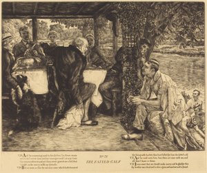 Tuczne cielę autorstwa James Jacques Joseph Tissot