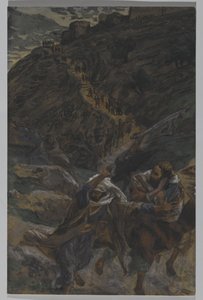 Lot Apostołów, ilustracja z Życia Pana naszego Jezusa Chrystusa, 1886-94 (wc nad grafitem na papierze) autorstwa James Jacques Joseph Tissot