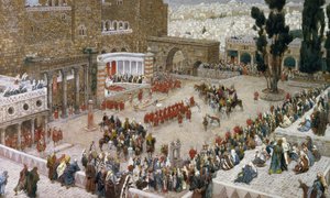 Forum Jerozolimskie widziane z góry, ilustracja do Życia Chrystusa, ok. 1886-1896 (gwasz na tekturze) autorstwa James Jacques Joseph Tissot