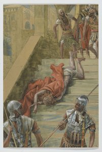 Schody Święte, ilustracja z Życia Pana naszego Jezusa Chrystusa, 1886-94 (wc nad grafitem na papierze) autorstwa James Jacques Joseph Tissot
