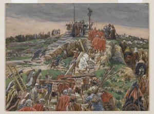 Procesja pod Kalwarią, ilustracja z Życia Pana naszego Jezusa Chrystusa, 1886-94 (wc nad grafitem na papierze) autorstwa James Jacques Joseph Tissot