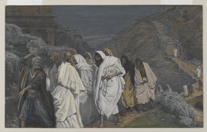 Protesty św. Piotra, ilustracja z Życia Pana naszego Jezusa Chrystusa, 1886-94 (wc nad grafitem na papierze) autorstwa James Jacques Joseph Tissot