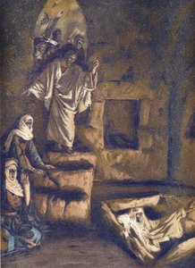 Zmartwychwstanie Łazarza - Zmartwychwstanie Łazarza - z „Życia naszego Pana Jezusa Chrystusa”” - 1899, James Tissot - Życie naszego Pana Jezusa Chrystusa, Jacques Joseph (Jacques Joseph) Tissot dit James Tissot (1836- 1902) autorstwa James Jacques Joseph Tissot