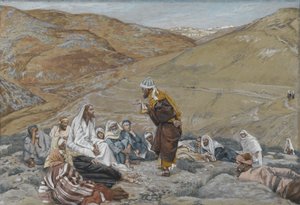 Pisarz kusił Jezusa, ilustracja z Życia Pana naszego Jezusa Chrystusa, 1886-94 (wc nad grafitem na papierze) autorstwa James Jacques Joseph Tissot
