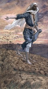 Siewca, ilustracja do Życia Chrystusa, ok. 1886-94 (toaleta i gwasz na tekturze) autorstwa James Jacques Joseph Tissot