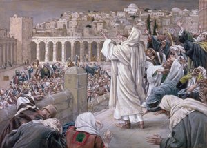 Głos z nieba, ilustracja do Życia Chrystusa, ok. 1886-96 (gwasz na tekturze) autorstwa James Jacques Joseph Tissot