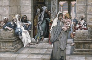Roztocz wdowy, ilustracja do Życia Chrystusa, ok. 1884-96 (toaleta i gwasz na tekturze) autorstwa James Jacques Joseph Tissot