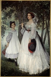 Dwie siostry lub „” portrety w parku” Obraz Jacquesa Josepha (Jacques-Joseph) Tissot dit James Tissot (1836-1902) autorstwa James Jacques Joseph Tissot