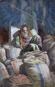 Głupcze, tej nocy wymagana będzie twoja dusza, ilustracja do Życia Chrystusa, ok. 1886-94 (toaleta i gwasz na tekturze) autorstwa James Jacques Joseph Tissot