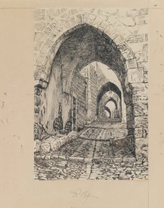 Via Dolorosa, Jerozolima, ilustracja z Życia naszego Pana Jezusa Chrystusa (tusz i grafit na papierze) autorstwa James Jacques Joseph Tissot