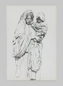 Kobieta i dziecko z Jerycha, ilustracja z Życia naszego Pana Jezusa Chrystusa autorstwa James Jacques Joseph Tissot