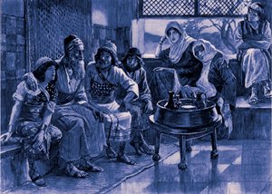 Job i jego rodzina – J James Tissot - Biblia autorstwa James Jacques Joseph after Tissot