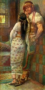 Samson i jego żona – J James Tissot - Biblia autorstwa James Jacques Joseph after Tissot