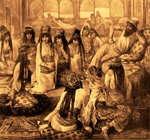 Salomon i jego Harem J James Tissot - Biblia (Księga Królów)