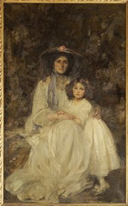 Lady Dickson-Poynder i jej córka Joan, ok. 1905 autorstwa James Jebusa Shannon