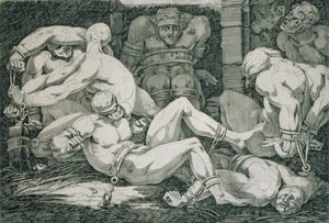 Ugolino i jego synowie w Wieży Głodowej, XVIII w. autorstwa James Jefferys