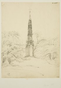 Bristol High Cross w Stourhead Gardens, 25 maja 1819 (ołówek na papierze) autorstwa James Johnson