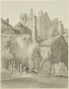 The White Lodge, widziany z Ogrodu Szkoły Miejskiej (Szpital Królowej Elżbiety) w St Bartholomew