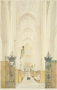 Transept St Mary Redcliffe, patrząc na południe autorstwa James Johnson