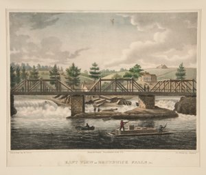 Widok na wschód Brunswick Falls, Me. autorstwa James Kidder