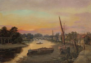 Kew o zachodzie słońca – most Kew