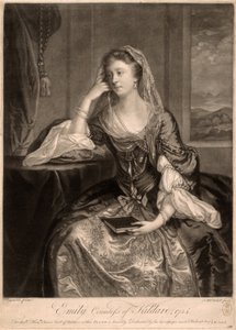 Emily, hrabina Kildare autorstwa James MacArdell