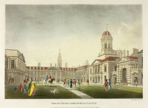 Wielki Dziedziniec, Zamek w Dublinie autorstwa James Malton
