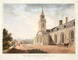 Old Soldiers Hospital, Kilmainham, Dublin, 1794 (ręcznie barwiony grawerunek)